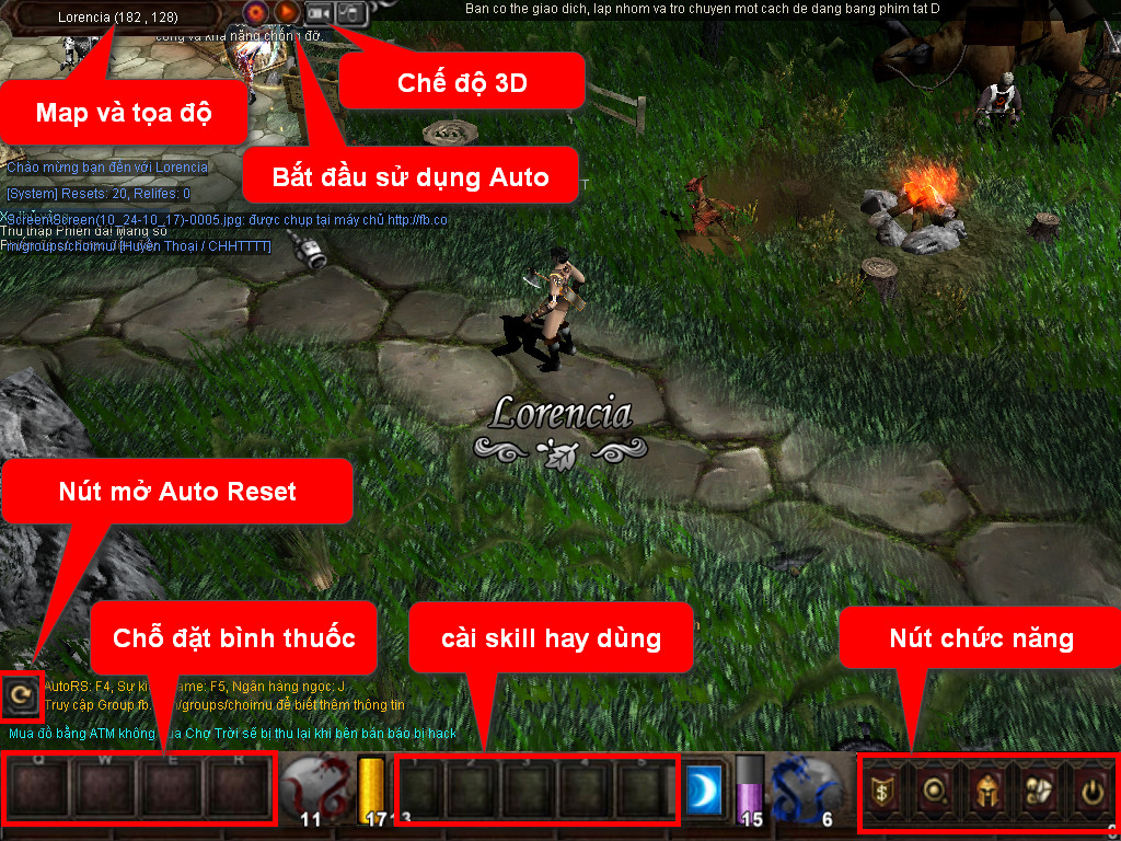 Chức năng chính của Game MU Võ Thần Chức năng chính của Game MU Võ Thần