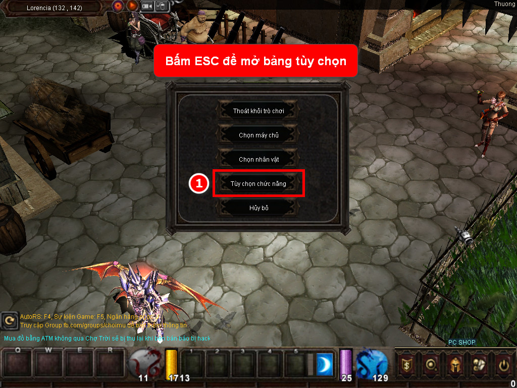 Chức năng chính của Game MU Võ Thần Chức năng chính của Game MU Võ Thần